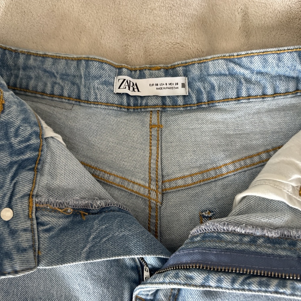 Zara Sky Blue Denim shorts